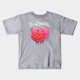 Hugging Valentine Hearts Kids T-Shirt